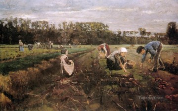Max Liebermann Painting - potato gatherers Max Liebermann German Impressionism